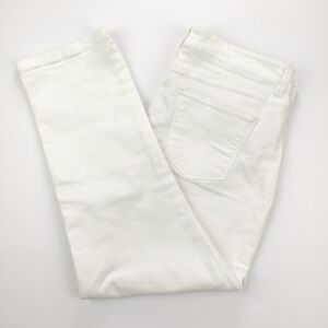 Talbots White Straight Leg Jeans Petite 14P | Classic Clean Look | Altered Hem